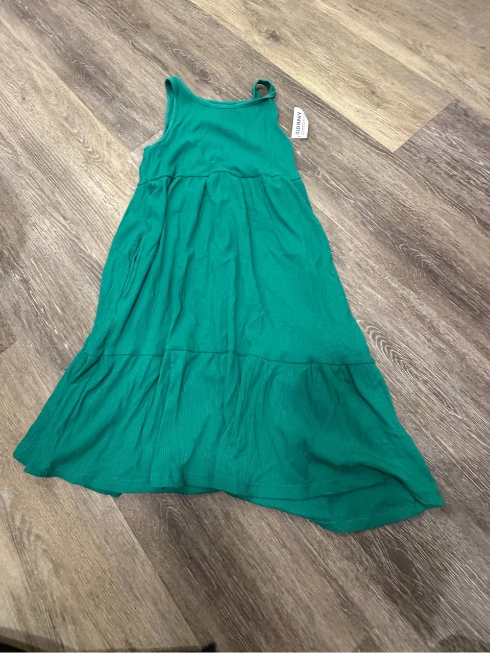 Old Navy Emerald Green Tiered Tank Dress